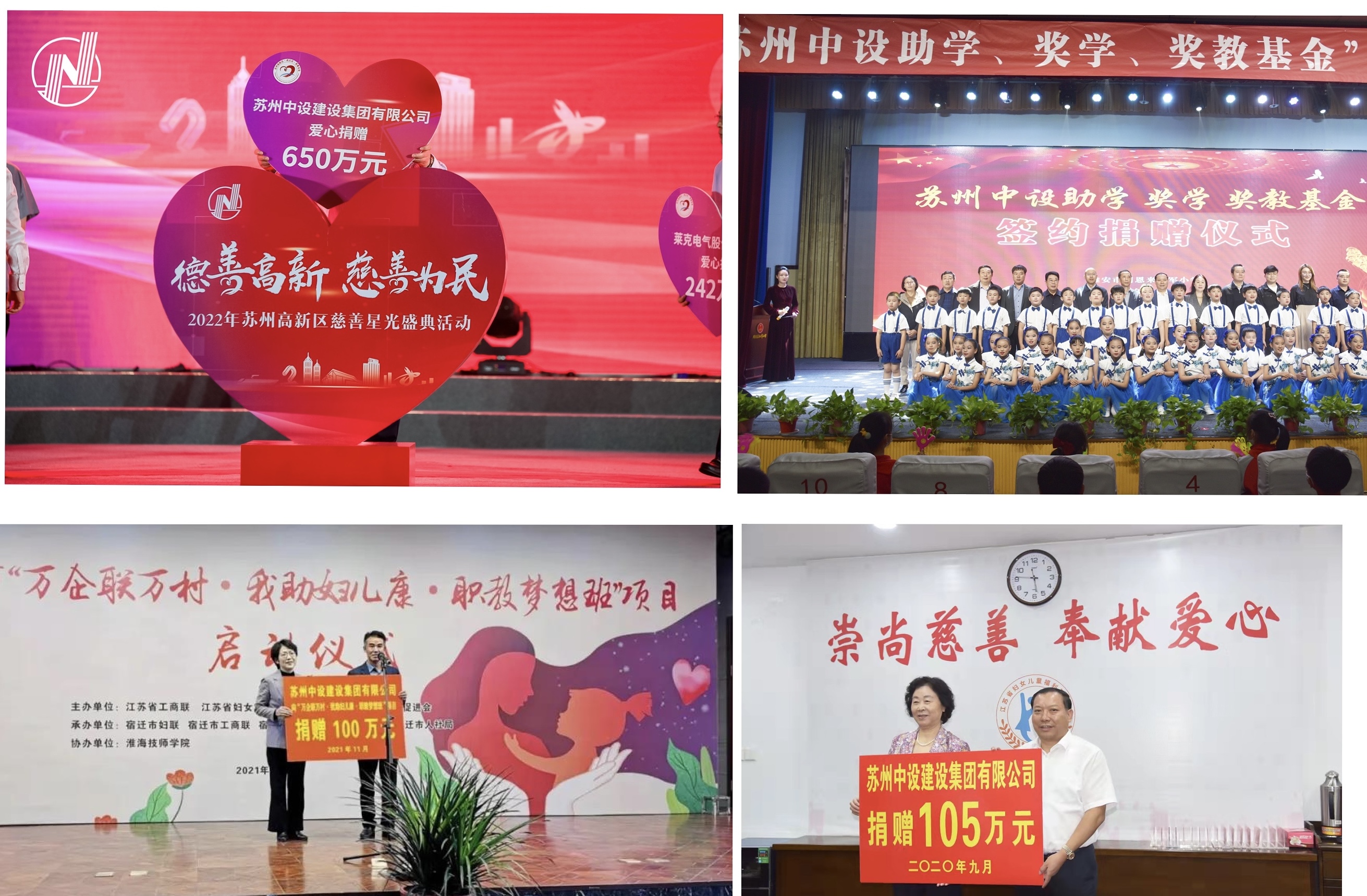 集团公司荣获2021年度江苏省妇女儿童福利基金会“杰出贡献单位”